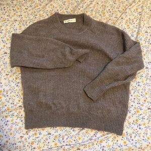 Everlane Taupe Cocoon cloud alpaca sweater